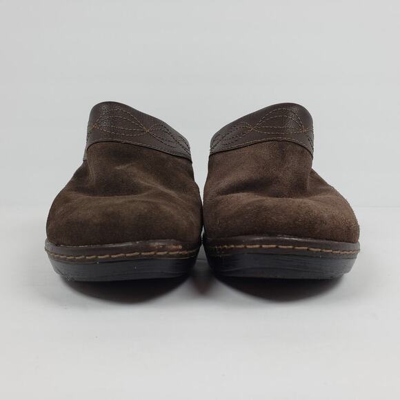 Sofft Womens Size 10 Brown Suede Slip On Comfort 3" Heeled Mule Clog Shoes - Picture 6 of 11